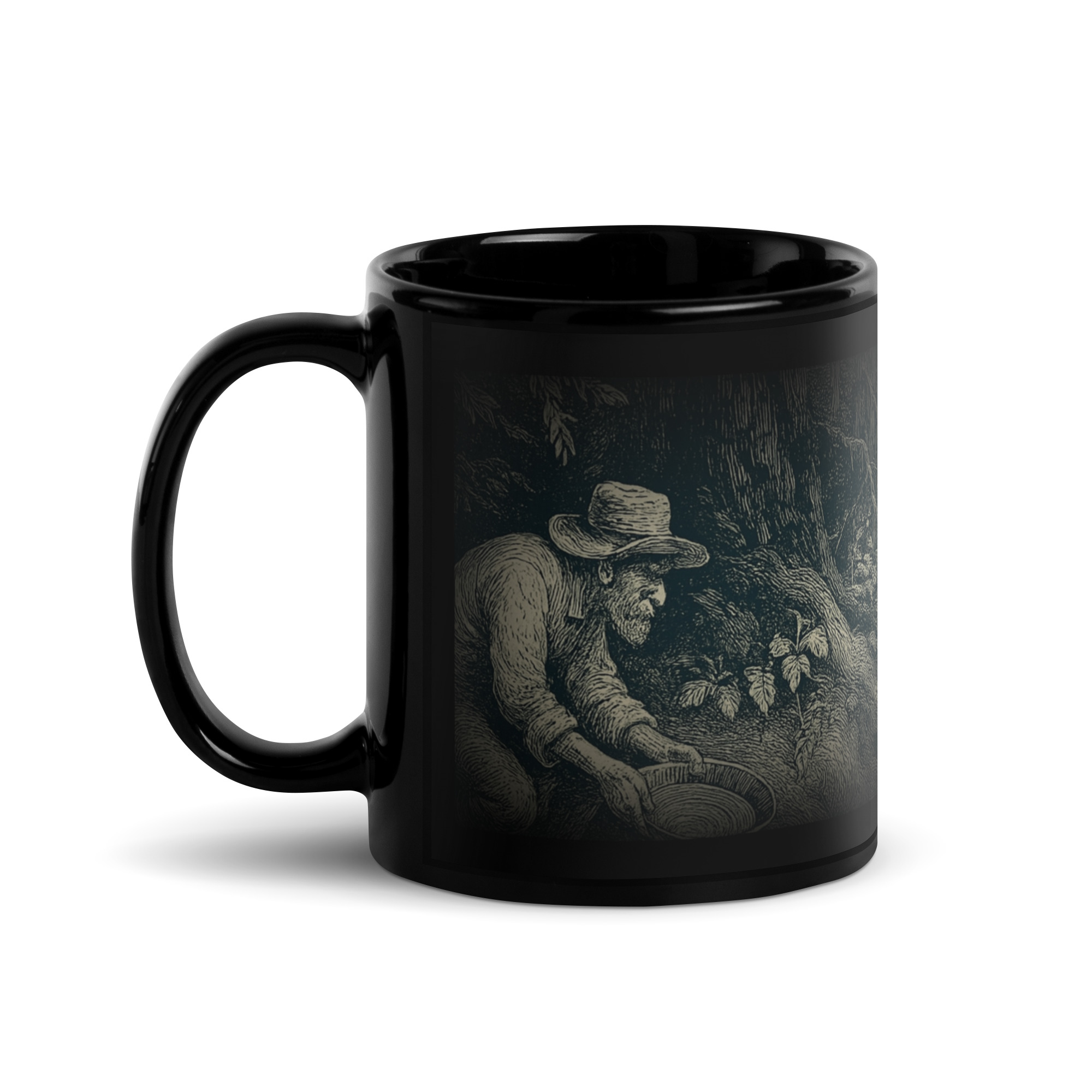 Bigfoot & Prospector 11 oz Black Mug 2 Bigfoot & Prospector 11 oz Black Mug - Image 2