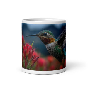 Hummingbird & Indian Paint Brush 11 oz Mug