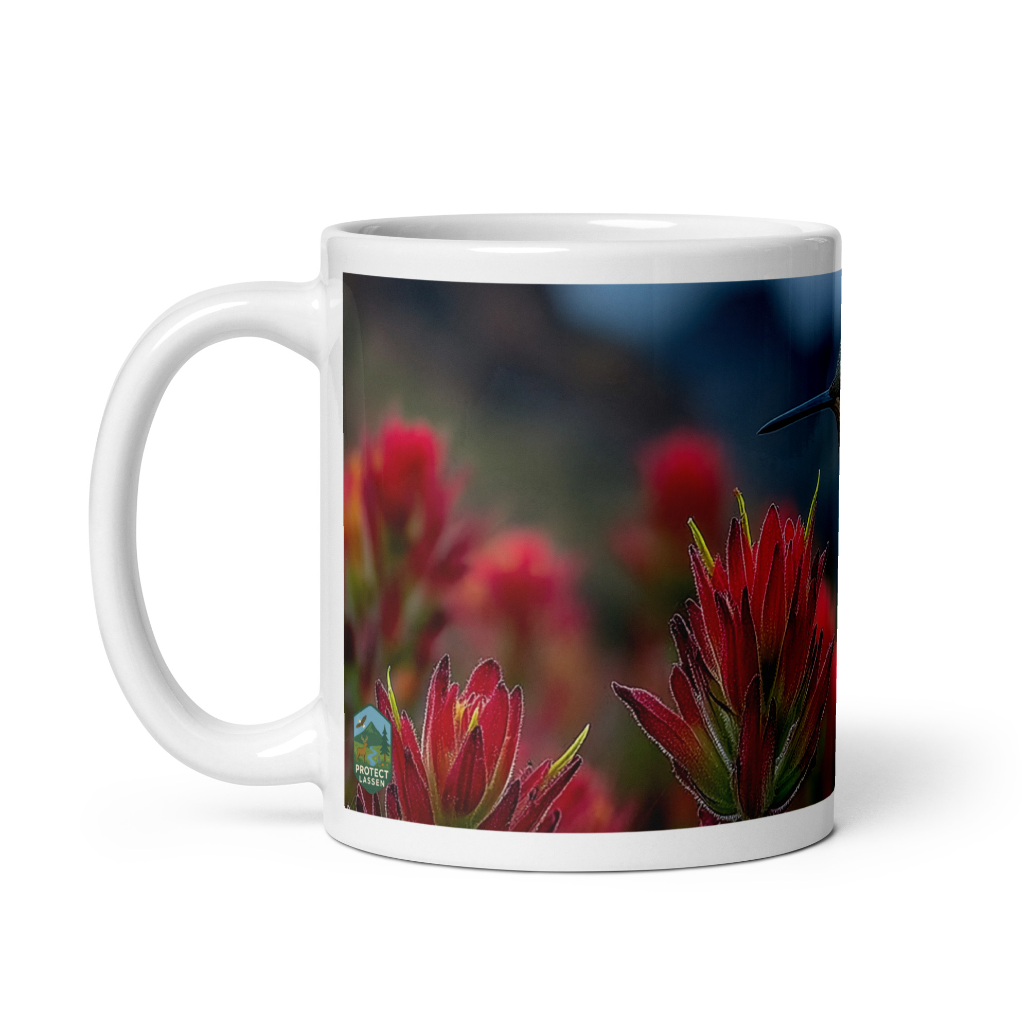Hummingbird & Indian Paint Brush 11 oz Mug 2 Hummingbird & Indian Paint Brush 11 oz Mug - Image 2