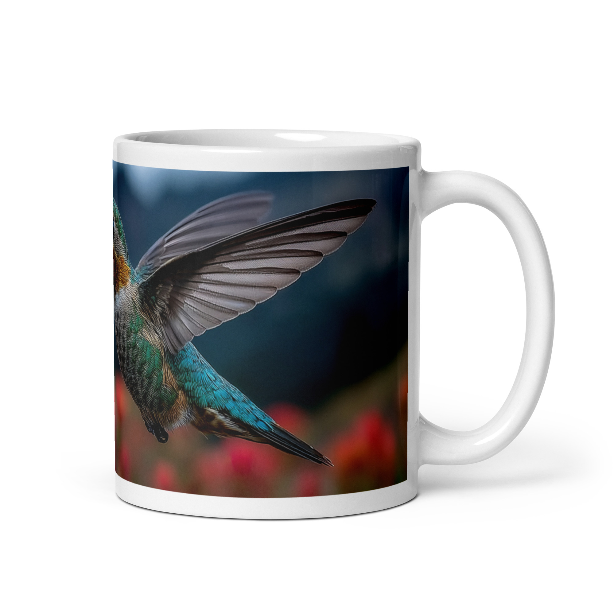 Hummingbird & Indian Paint Brush 11 oz Mug 3 Hummingbird and Indian Paintbrush 11 oz Mug